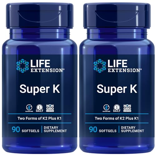 Refuerza tu salud ósea y cardiovascular con LIFE EXTENSION SUPER K: La combinación perfecta de vitaminas K1, K2 y C que tu cuerpo necesita para funcionar al 100%