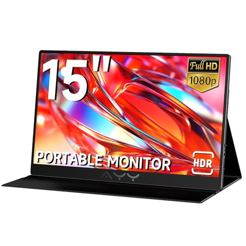 TRANSFORMA TU PRODUCTIVIDAD Y ENTRETENIMIENTO: El MONITOR PORTÁTIL AYY de 15" con FHD 100% sRGB es tu pantalla móvil ideal para trabajar o jugar en cualquier lugar con calidad profesional