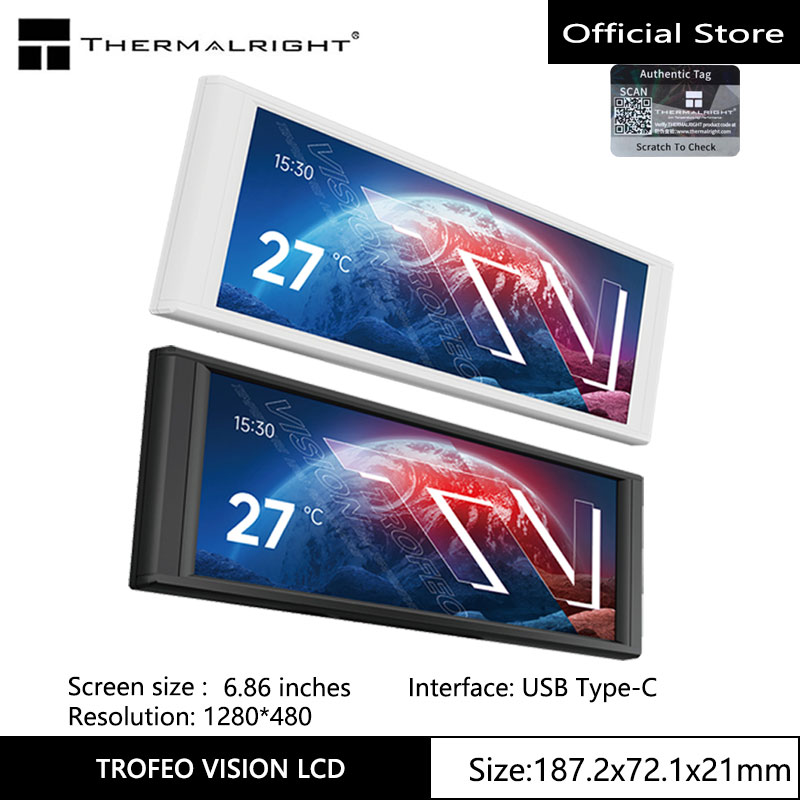 REVOLUCIONA tu experiencia visual con el THERMALRIGHT TROFEO VISION: Pantalla IPS LCD de 6.86", resolución HD y diseño magnético que eleva cualquier setup gamer o profesional al siguiente nivel