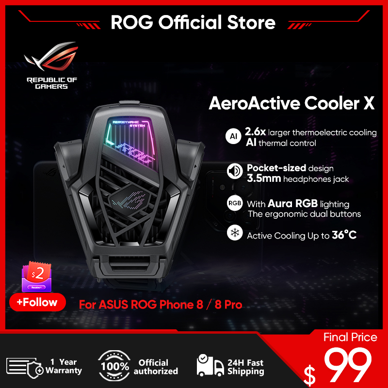 Olvídate del sobrecalentamiento en tus maratones gaming: el ASUS ROG AEROACTIVE COOLER X con iluminación Aura y diseño ergonómico mantiene tu ROG Phone 8 al máximo rendimiento en una oferta imperdible para streamers y jugadores competitivos.