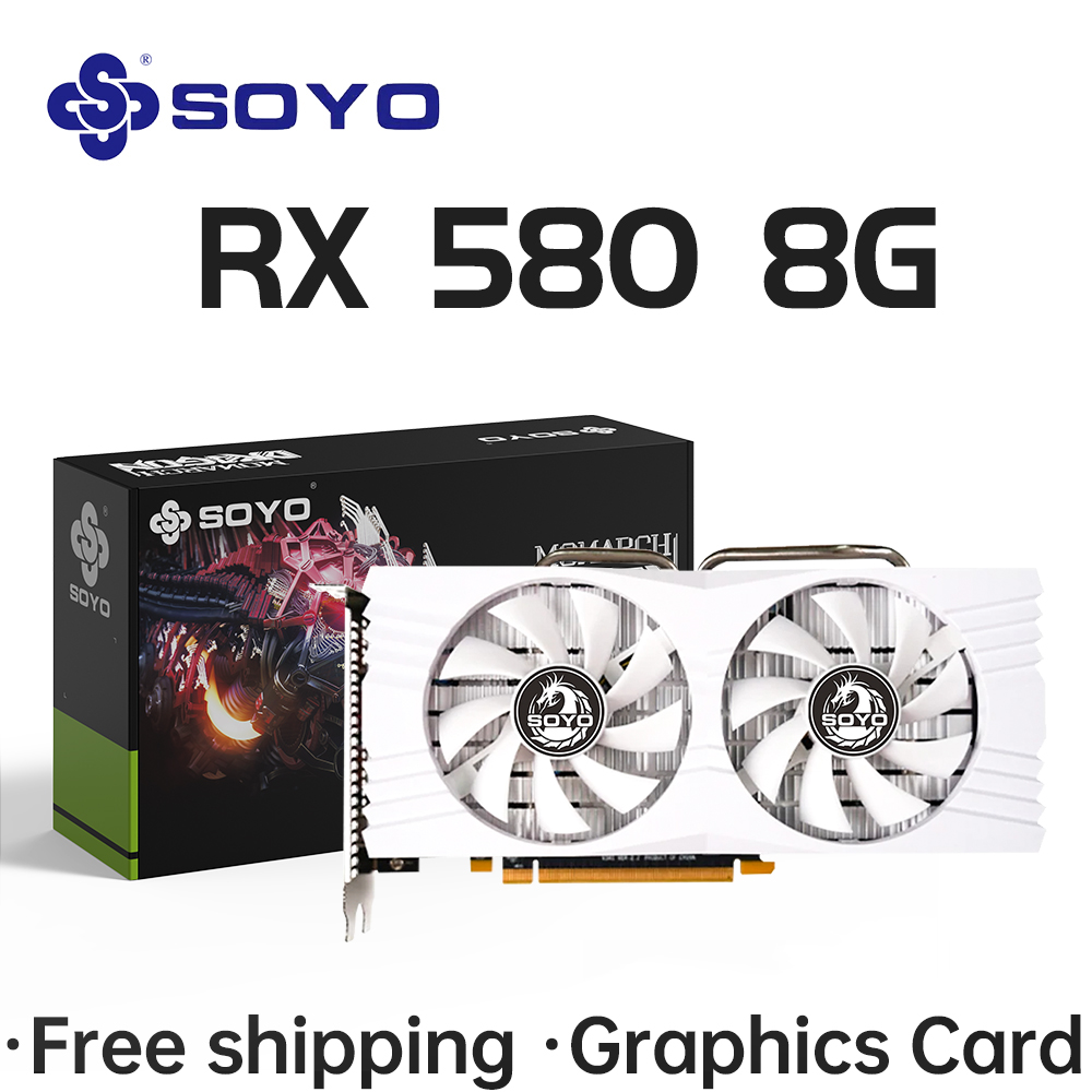 Eleva tus juegos a otro nivel con gráficos fluidos y realistas: la SOYO AMD RADEON RX580 8G te ofrece potencia y rendimiento en una oferta imperdible para gamers exigentes.