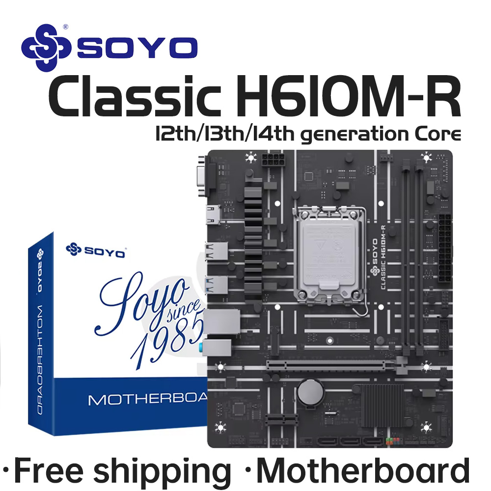 Actualiza tu PC con un rendimiento superior y ahorra hasta un 50%: la placa base SOYO CLASSIC H610M-R con soporte para las últimas generaciones de Intel está en oferta limitada para gamers y creadores de contenido.