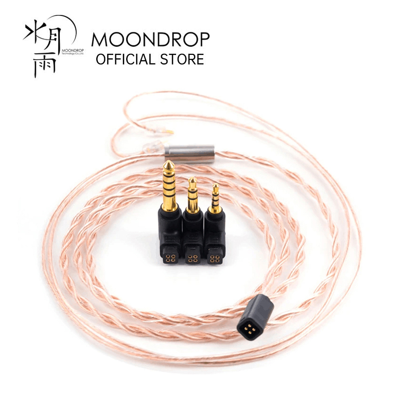 Potencia tu audio profesional con este cable de alta gama: el MOONDROP PCC ofrece versatilidad con conectores intercambiables (2.5mm/3.5mm/4.4mm) y calidad OCC Copper para sonido impecable