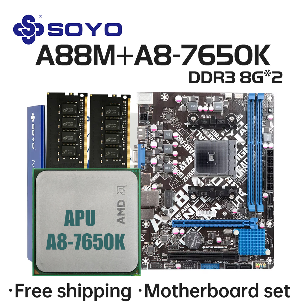 Tu PC gamer renace con potencia AMD: la placa SOYO A88M y su A8-7650K te entregan 16GB DDR3 listos para multitarea extrema a mitad de precio