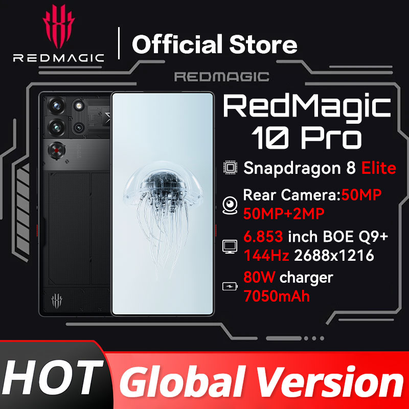 Domina el juego móvil como un profesional: El REDMAGIC 10 PRO 5G combina potencia élite con autonomía extrema gracias a su Snapdragon 8 y batería de 7050mAh.