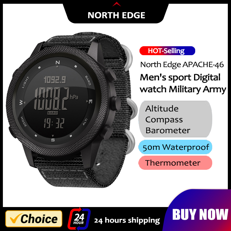 Domina la aventura con el NORTH EDGE Smart Watch: Monitoriza altitud, presión y temperatura en tiempo real + Brújula militar integrada y resistencia acuática de 50m para deportes extremos.