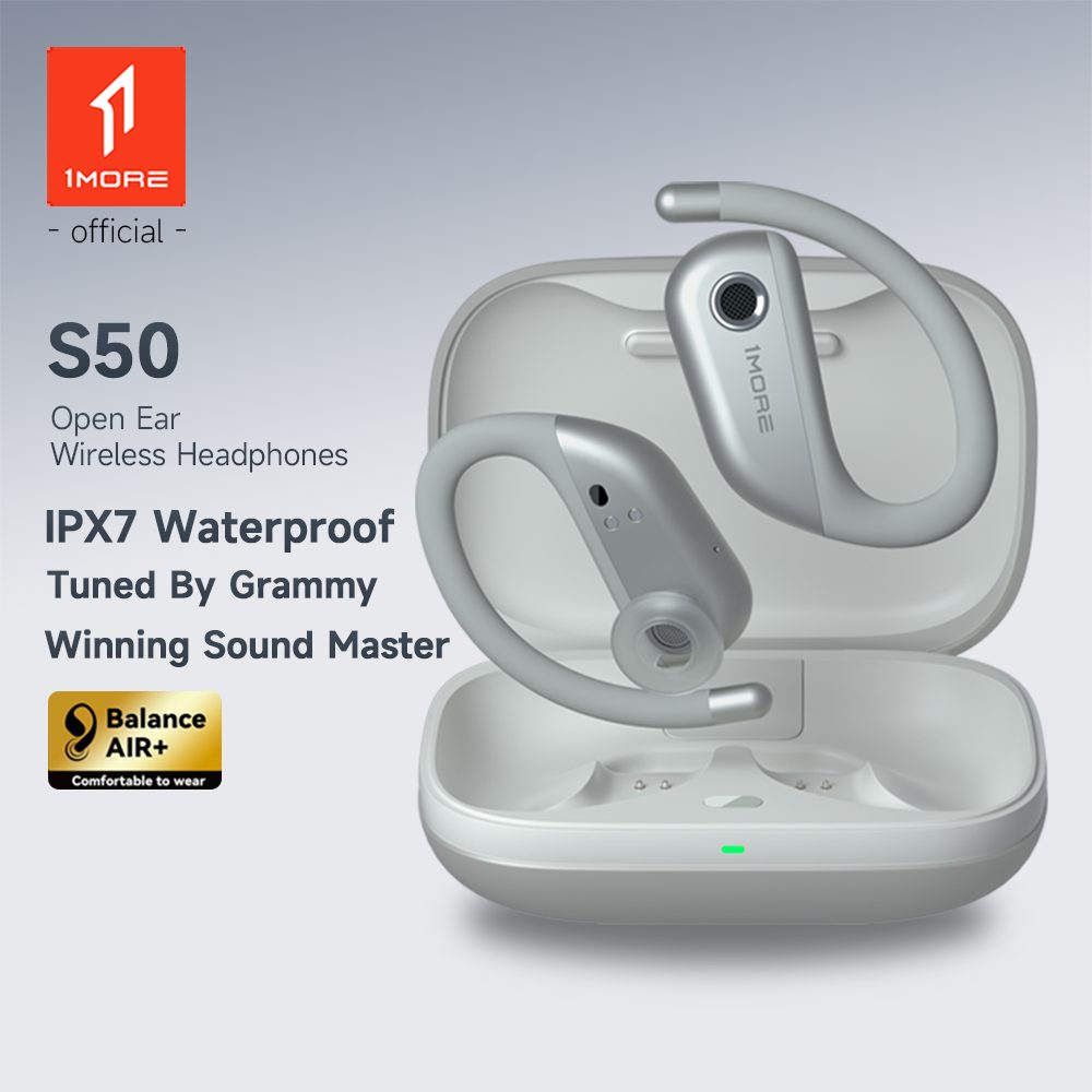 LIBERA TUS OÍDOS SIN PERDER CALIDAD: Los auriculares 1MORE S50 ofrecen 38 HORAS DE AUDIO ININTERRUMPIDO y resistencia al agua IPX7, la solución perfecta para deportistas y multitarea.