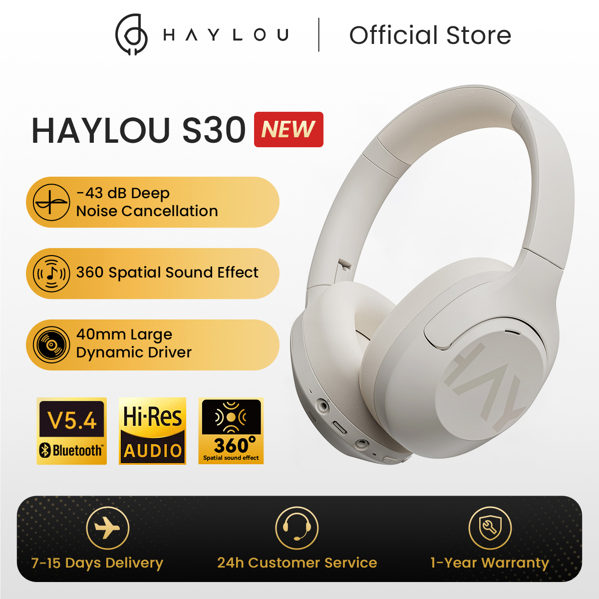 Experimenta audio profesional sin distracciones: Los HAYLOU S30 ofrecen cancelación de ruido de 43dB y 80h de autonomía para tus maratones de streaming