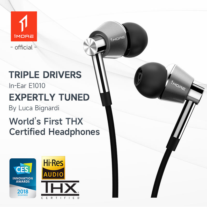Descubre audio profesional en tus oídos: Los auriculares 1MORE TRIPLE DRIVER E1001 ofrecen sonido Hi-Res con graves profundos ¡y 50% de descuento limitado!