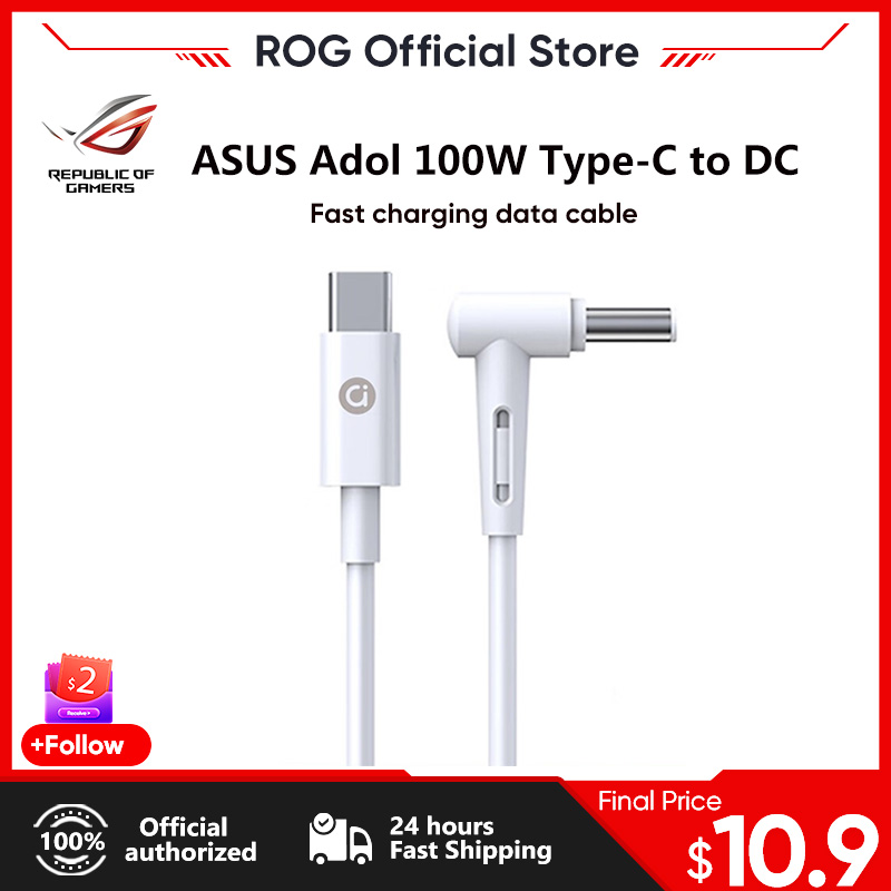 Olvídate de la espera con cargas ultrarrápidas: el cable ASUS ADOL USB-C a DC de 100W te da energía completa en minutos, ideal para viajeros y profesionales multitarea.
