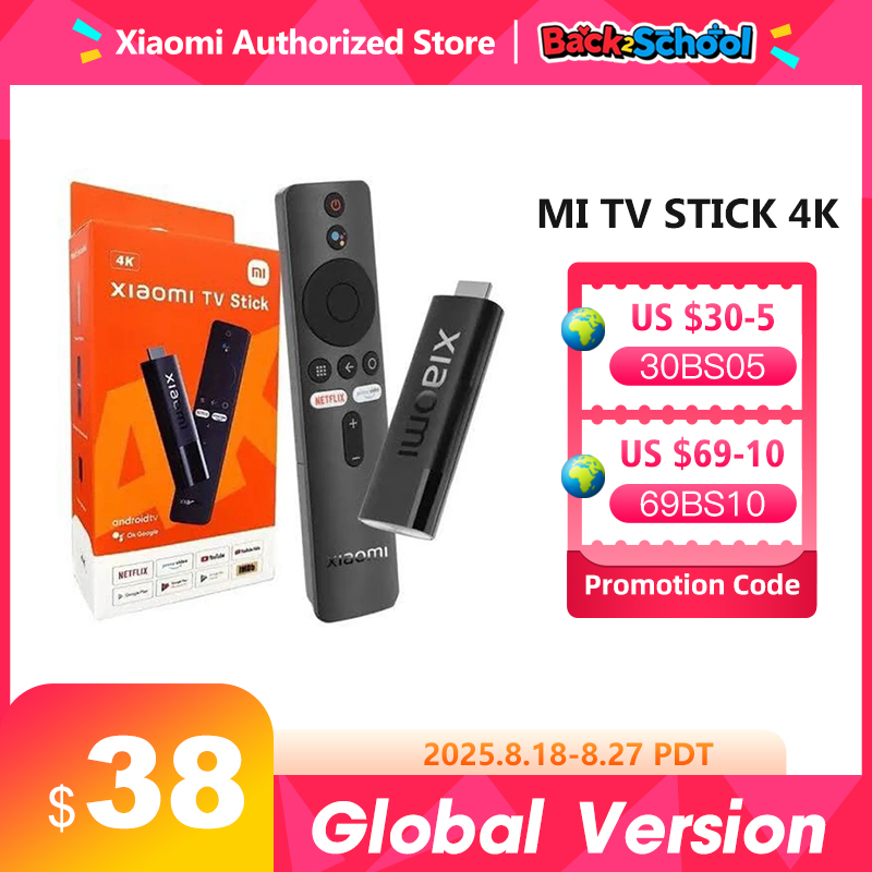 Transforma cualquier TV en un centro de entretenimiento inteligente con el XIAOMI MI TV STICK 4K: Disfruta contenido en 4K HDR, Android 11 actualizado y conectividad Bluetooth avanzada, ideal para streaming sin complicaciones.