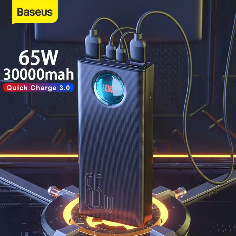 Olvídate de quedarte sin batería: el BANCO DE POWER BASEUS 30000MAH 65W carga tu iPhone 16 y laptop en minutos - ¡Autonomía extrema donde vayas!