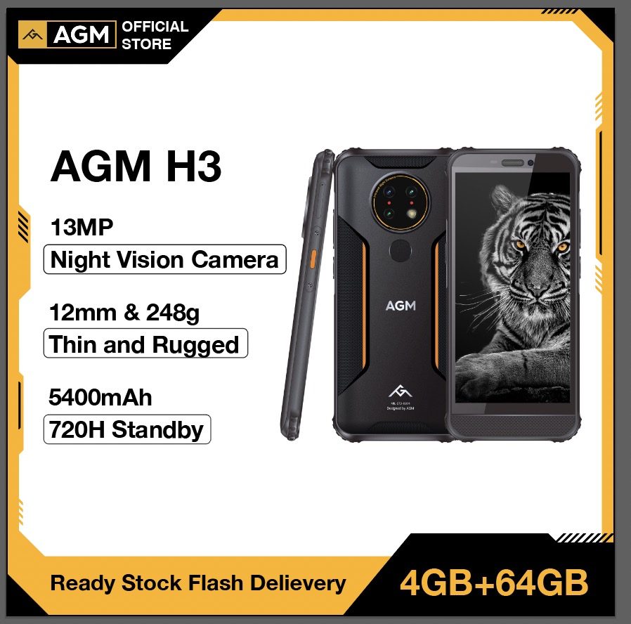 Olvídate de los problemas con tu móvil en exteriores: el AGM H3 combina 5400mAh de batería, resistencia IP68/IP69K y visión nocturna para aventureros que exigen durabilidad y funcionalidad sin límites.