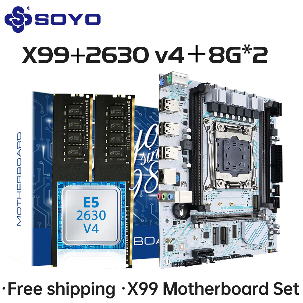 Potencia tu PC profesional con el KIT SOYO X99 + XEON E5 2630 V4: Rendimiento establo para trabajo pesado y multitarea extrema con 16GB RAM DDR4 ECC