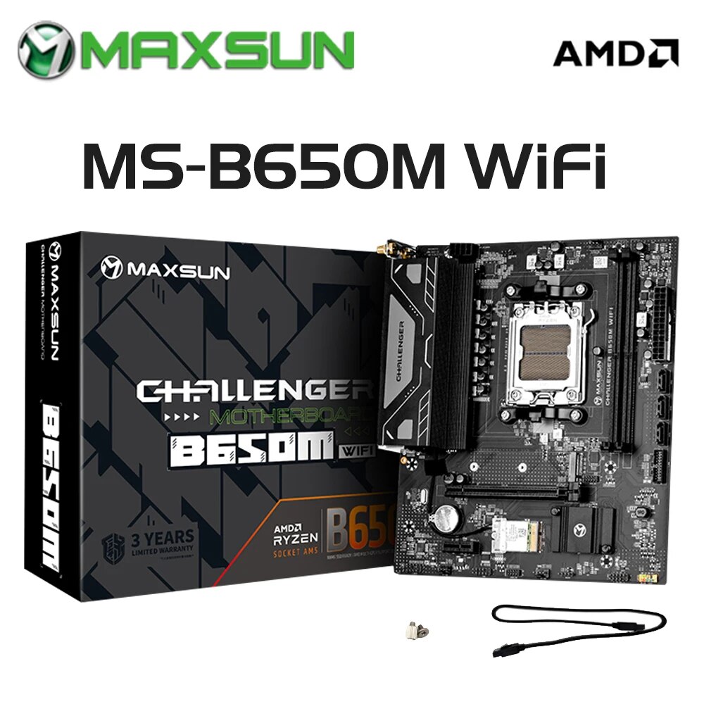 Tu setup gaming alcanza la elite con hasta 50% más FPS en juegos AAA, gracias al soporte DDR5 de 6000MHz y PCIe 5.0 de la placa MAXSUN CHALLENGER B650M WiFi, una joya para streamers y jugadores exigentes con 60% de descuento hoy.