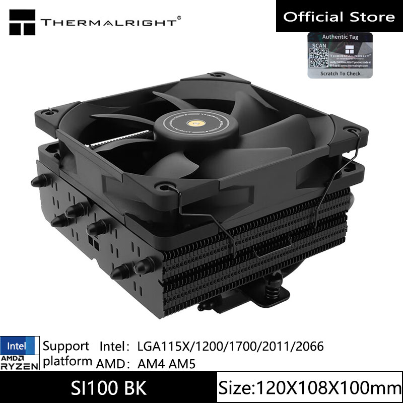 Refrigera tu PC con máxima eficiencia: el disipador THERMALRIGHT TR-SI-100 con 6 tubos de calor garantiza temperaturas bajas incluso en overclocking intenso, ideal para gaming y trabajos pesados.