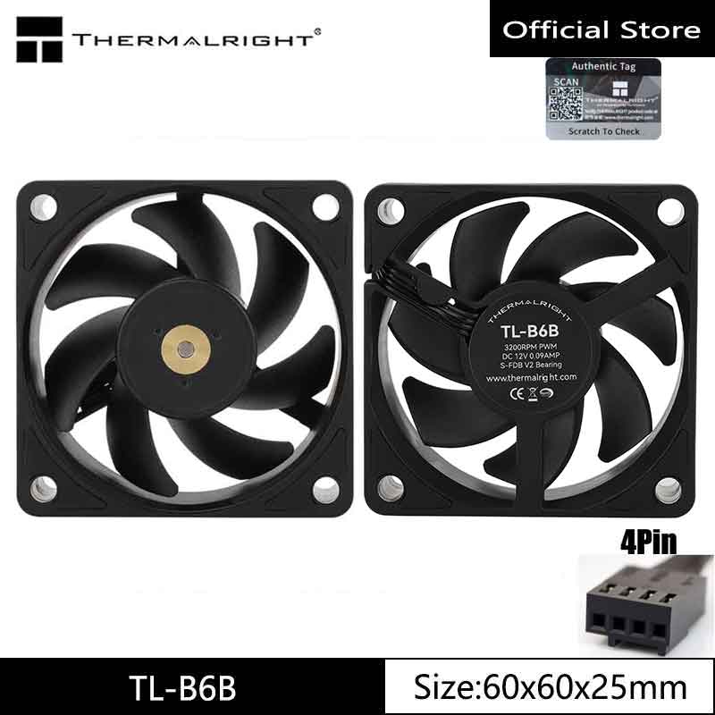 Optimiza tu PC con Rendimiento Silencioso: Descubre cómo el Ventilador THERMALRIGHT TL-B6b de 60x60x25mm y 3200rpm Transforma la Refrigeración de tu Equipo al Proporcionar Enfriamiento Eficiente Sin Molestias Acústicas, Mejorando la Estabilidad del Sistema de Forma Acústica y Térmica con Tecnología Avanzada.