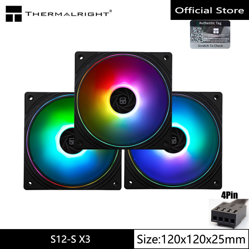 Refrigera como un profesional con el VENTILADOR THERMALRIGHT TL-S12-S: Flujo de aire optimizado y luces ARGB para un PC más fresco y estético sin sacrificar rendimiento