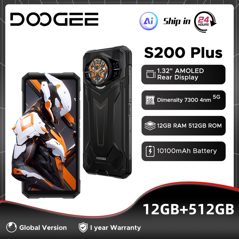 Descubre el futuro móvil sin límites: Conectividad 5G y duración extrema en tus manos gracias al DOOGEE S200 PLUS, con pantalla dual, 12GB de RAM y batería de 10100mAh que redefine la resistencia y rendimiento en smartphones.