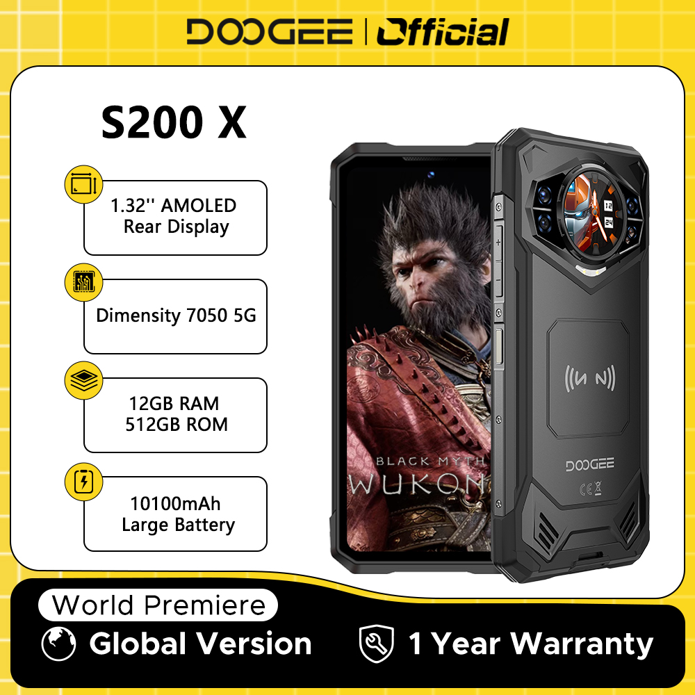 Descubre la resistencia extrema con el DOOGEE S200 X 5G: el smartphone todoterreno con pantalla IPS de 120Hz y batería de 10100mAh que desafía todos los límites de durabilidad.
