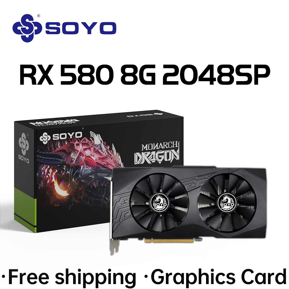 Juegos en ultra y minería eficiente ahora son posibles: la SOYO RX580 8G con GDDR5 y triple salida HDMI/DP/DVI está en oferta irrepetible para gamers y creadores de contenido.