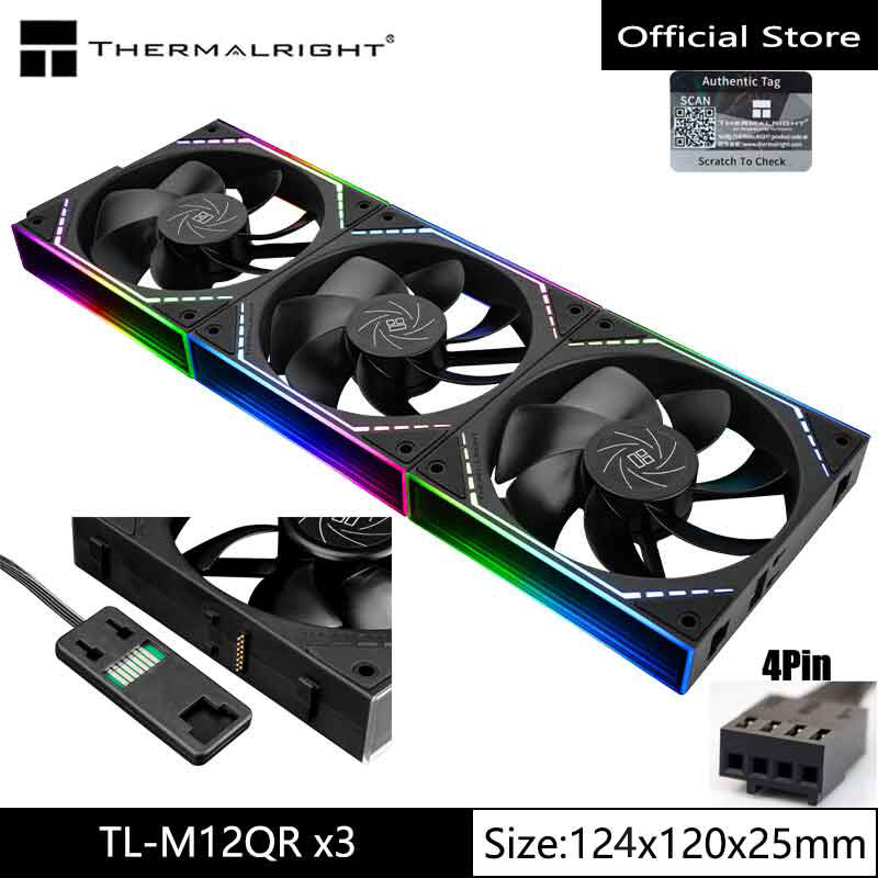 Domina el flujo de aire en tu PC con los revolucionarios ventiladores THERMALRIGHT TL-M12Q X3: Tecnología inalámbrica y marco infinito para un rendimiento imbatible en sistemas gaming y de alto rendimiento