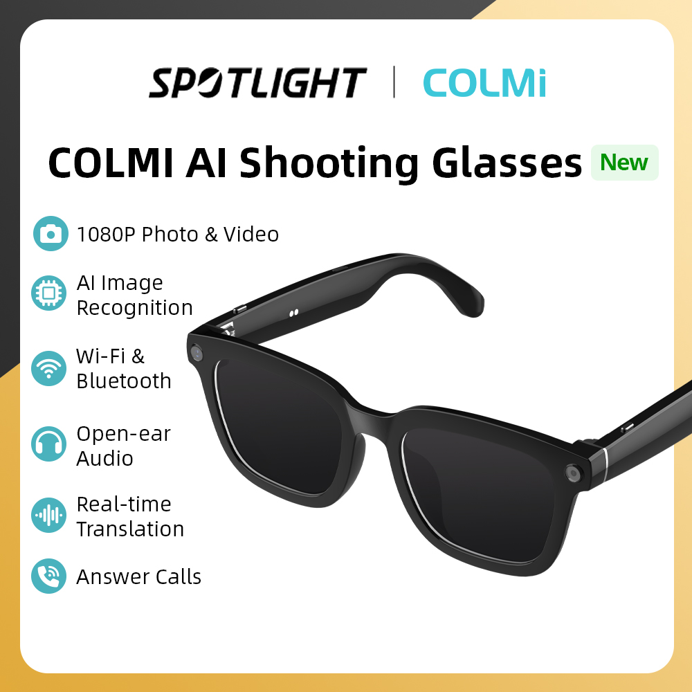 Revoluciona tu forma de capturar momentos con las COLMI AI SHOOTING GLASSES: cámara 1080P y reconocimiento de IA te permiten grabar, analizar y comunicarte sin manos - la tecnología wearable alcanza nuevos horizontes