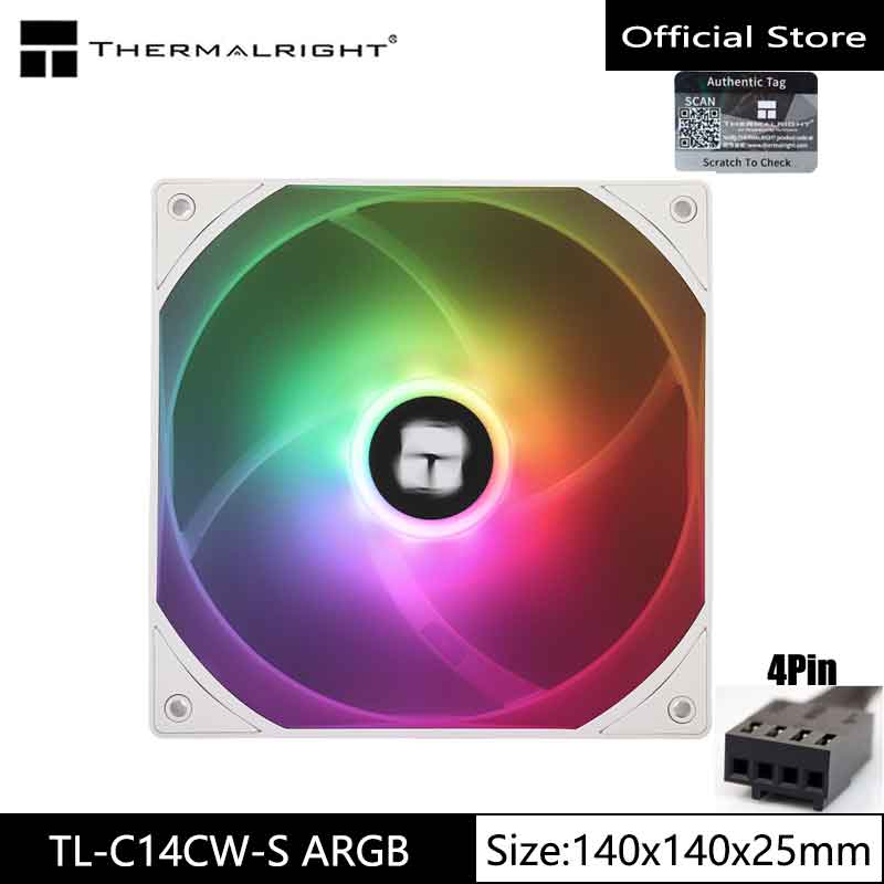 REVOLUCIONA el enfriamiento de tu PC con el VENTILADOR THERMALRIGHT TL-C14CW-S: Sincronización ARGB/PWM y flujo de aire superior en un diseño compacto de 14cm