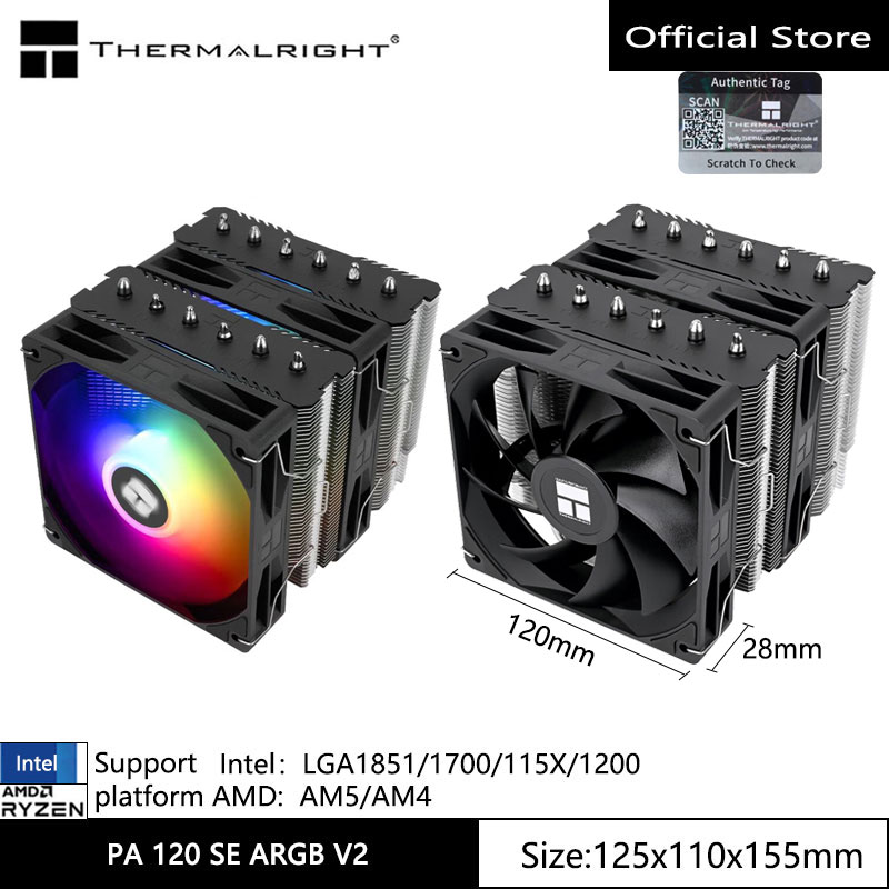 Refrigera tu PC como un profesional con el THERMALRIGHT PEERLESS ASSASSIN 120 SE V2: Compatibilidad total con las últimas placas y rendimiento silencioso que prolonga la vida de tu hardware