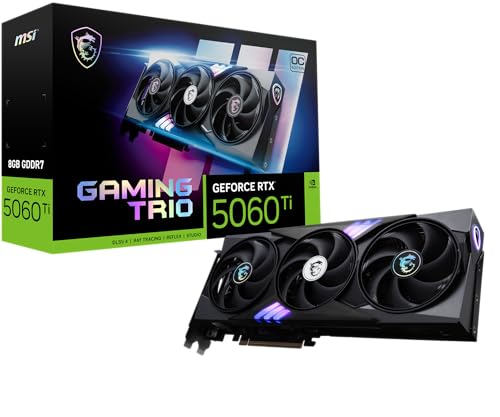 Eleva tu experiencia de juego al máximo nivel con transiciones fluidas y detalles hiperrealistas gracias a la MSI GAMING RTX 5060 TI 8G GAMING TRIO OC, equipada con arquitectura NVIDIA Blackwell y enfriamiento avanzado para un rendimiento impecable que transforma cada sesión.
