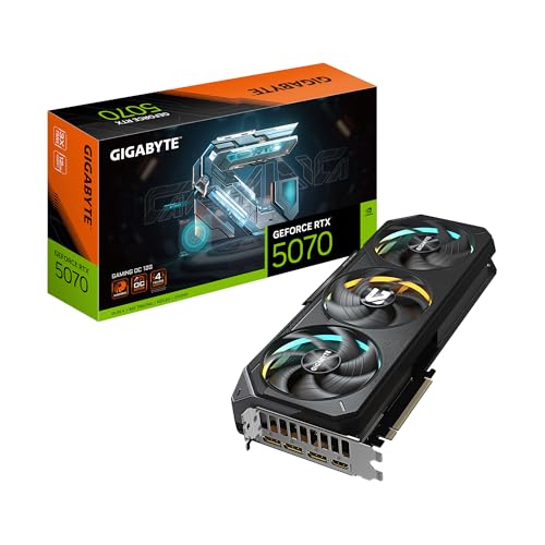 Eleva tu experiencia de juego a niveles ultrarealistas con fluidez absoluta gracias a la tarjeta gráfica GIGABYTE GEFORCE RTX 5070 GAMING OC 12G, que incorpora memoria GDDR7 y refrigeración avanzada para un rendimiento impecable en entornos demandantes.