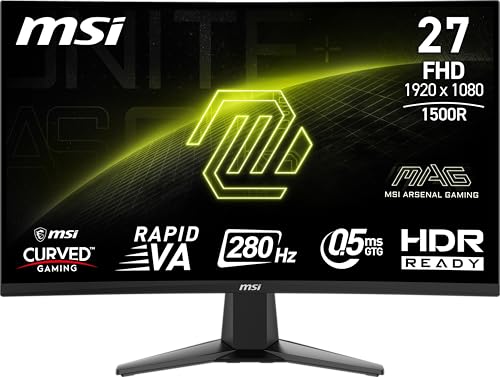 Domina cada partida con fluidez excepcional gracias al monitor MSI MAG 276CXF: su pantalla curva de 27 pulgadas y 280Hz garantizan una ventaja competitiva absoluta, respaldada por un tiempo de respuesta de 0.5ms que elimina el ghosting.