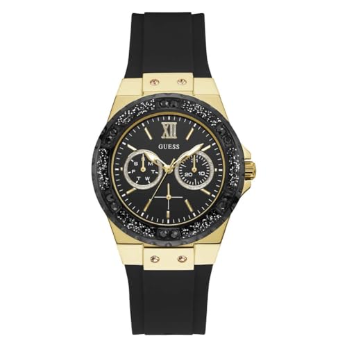 Descubre el lujo y la precisión con el reloj GUESS LIMELIGHT: su diseño elegante y funcionalidad práctica lo convierten en el accesorio perfecto para cualquier ocasión, con correa de silicona resistente y detalles en acero inoxidable que garantizan durabilidad.