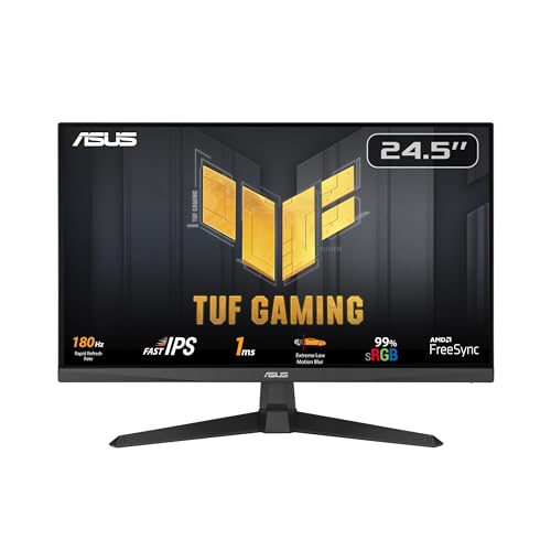 Maximiza tu precisión y fluidez en cada partida: Descubre el monitor ASUS TUF GAMING VG259Q3A con tecnología IPS de 180Hz y FreeSync, diseñado para una experiencia visual sin interrupciones que eleva tu rendimiento competitivo.