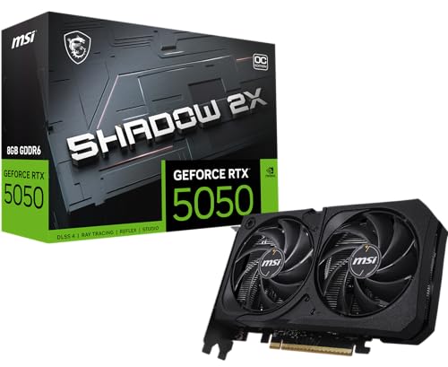 Impulsa tu experiencia de juego al máximo con una tarjeta gráfica que redefine el rendimiento: la MSI GAMING RTX 5050 8G SHADOW 2X OC, con arquitectura NVIDIA Blackwell y 8GB GDDR6, garantizando fluidez y realismo incomparables.