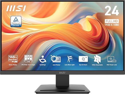 Transforma tu experiencia visual combinando trabajo y entretenimiento con el MONITOR MSI PRO MP243L E14: pantalla IPS FHD, 144Hz de fluidez y diseño versátil que maximiza productividad y gaming sin esfuerzo.