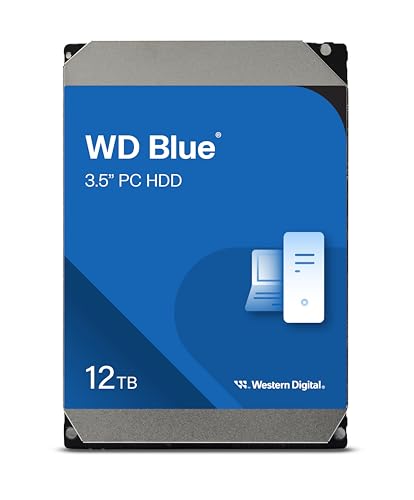 Incrementa tu capacidad de almacenamiento sin sacrificar velocidad: Descubre el disco duro interno WESTERN DIGITAL WD AZUL de 12TB con 7200 RPM y 512 MB de caché, ideal para usuarios que requieren fiabilidad y rendimiento constante.