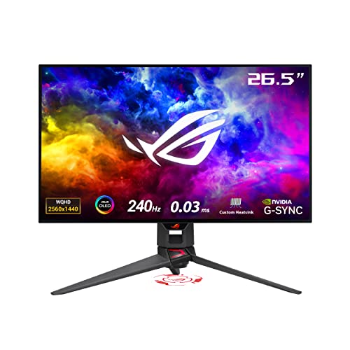 Eleva tu experiencia de juego al máximo nivel: Descubre el increíble rendimiento visual del ASUS ROG SWIFT OLED PG27AQDM, con 240Hz, 0.03 ms y colores vibrantes que transformarán cada partida en una aventura cinematográfica inolvidable