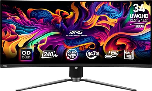 Eleva tu experiencia visual a niveles insuperables: el monitor MSI MPG 341CQPX QD-OLED combina velocidad ultrarrápida de 0.03 ms y 240Hz con tecnología OLED para una inmersión total en juegos y trabajo, garantizando colores vibrantes y negros profundos con HDR 400 True Black.