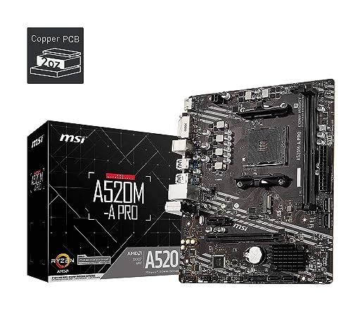 ¡Potencia tu PC gamer con esta placa base de alto rendimiento! Descubre cómo la MSI A520M-A PRO ofrece soporte para procesadores AMD RYZEN 5000, conectividad avanzada y diseño Micro-ATX ideal para builds compactas y eficientes.