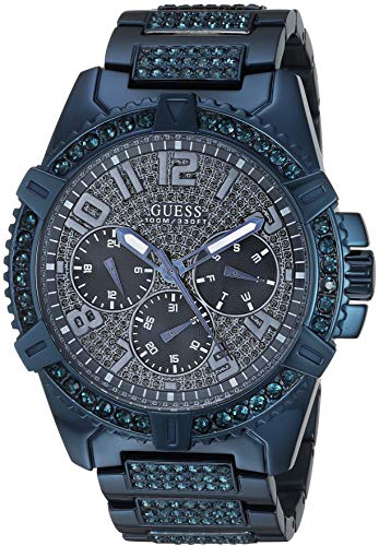 Transforma tu estilo con elegancia atemporal: este reloj GUESS de acero inoxidable dorado y cristal azul te ofrece precisión y lujo en cada momento, ideal para destacar en eventos y vida diaria con el modelo FRONTERA que redefine la sofisticación accesible.