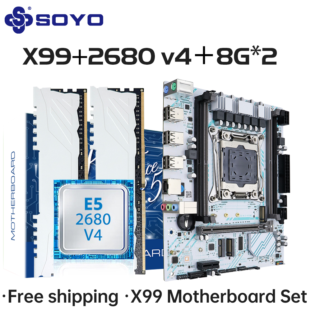 Potencia tu computadora a un nivel profesional sin gastar de más: Descubre el rendimiento superior con el Kit X99 de SOYO, Xeon E5 2680 V4 y 16 GB de RAM, ideal para multitarea y proyectos exigentes.