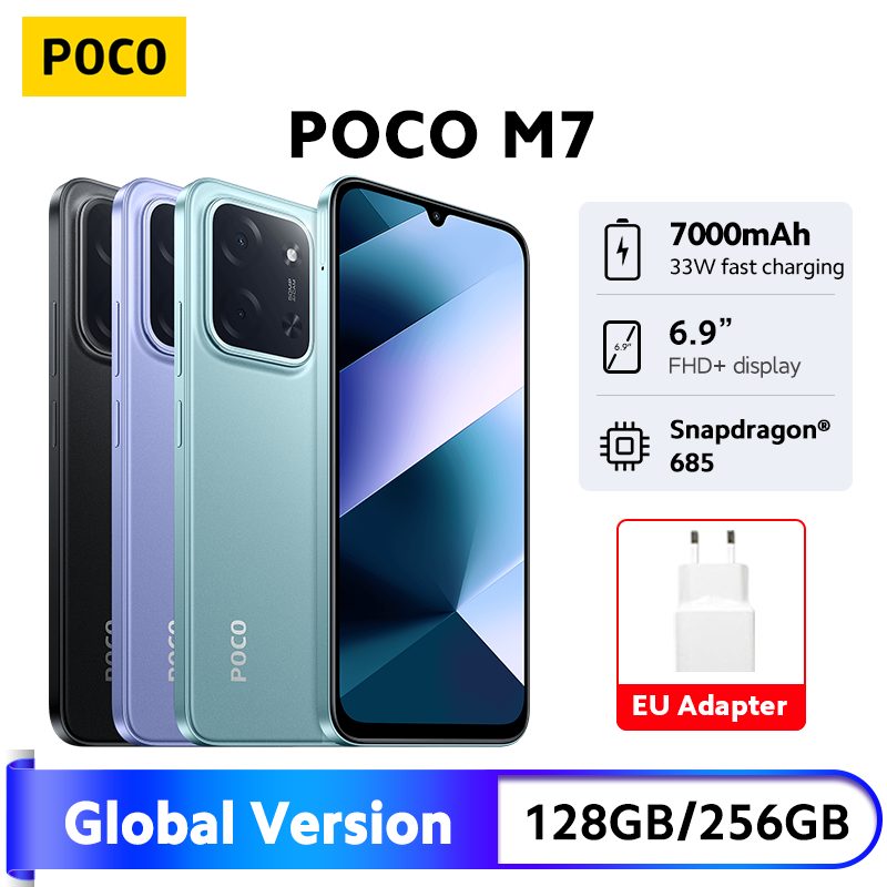 Descubre cómo transformar tu experiencia móvil con autonomía inigualable: el POCO M7 GLOBAL combina un Snapdragon 685, pantalla inmersiva de 6.9 pulgadas y batería de 7000 mAh para un rendimiento que dura días completos.
