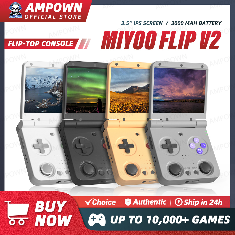 Descubre la revolución del gaming portátil con la consola MIYOO FLIP V2: sumérgete en miles de juegos clásicos gracias a su pantalla IPS de 3.5 pulgadas y el potente sistema Linux con Onion OS, una experiencia auténtica que redefine la nostalgia.