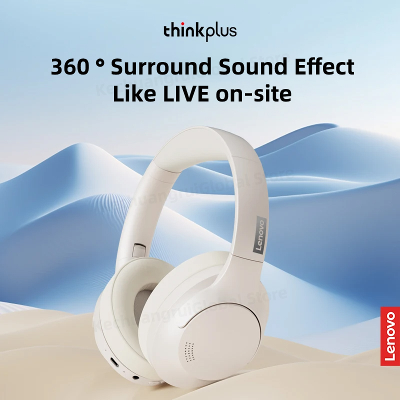 Descubre la inmersión auditiva definitiva: con los auriculares inalámbricos LENOVO TH46 equipados con Bluetooth 5.4 y cancelación activa de ruido ANC, experimenta llamadas nítidas y autonomía excepcional para el día a día.