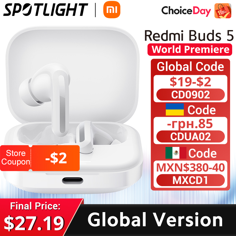 Habla sin límites 40 horas seguidas: los REDMI BUDS 5 GLOBAL con IA borran el ruido y llegan con descuento para quienes exigen claridad en cada llamada.