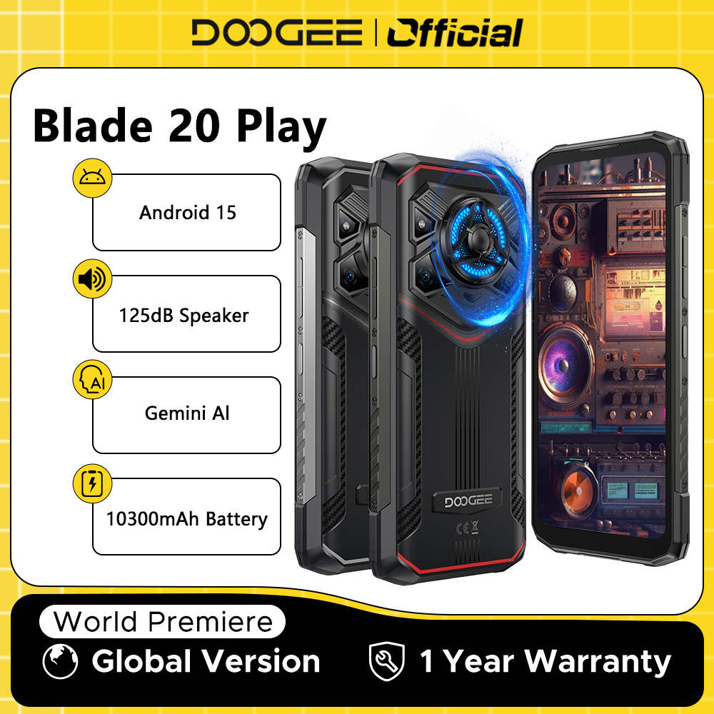 Transforma tu día a día con la resistencia extrema y el poder inteligente del DOOGEE BLADE20 PLAY: disfruta de conectividad 5G ultrarrápida, una batería que dura hasta tres días, y capacidades de IA avanzadas para fotografía y productividad, todo en un diseño robusto y accesible.