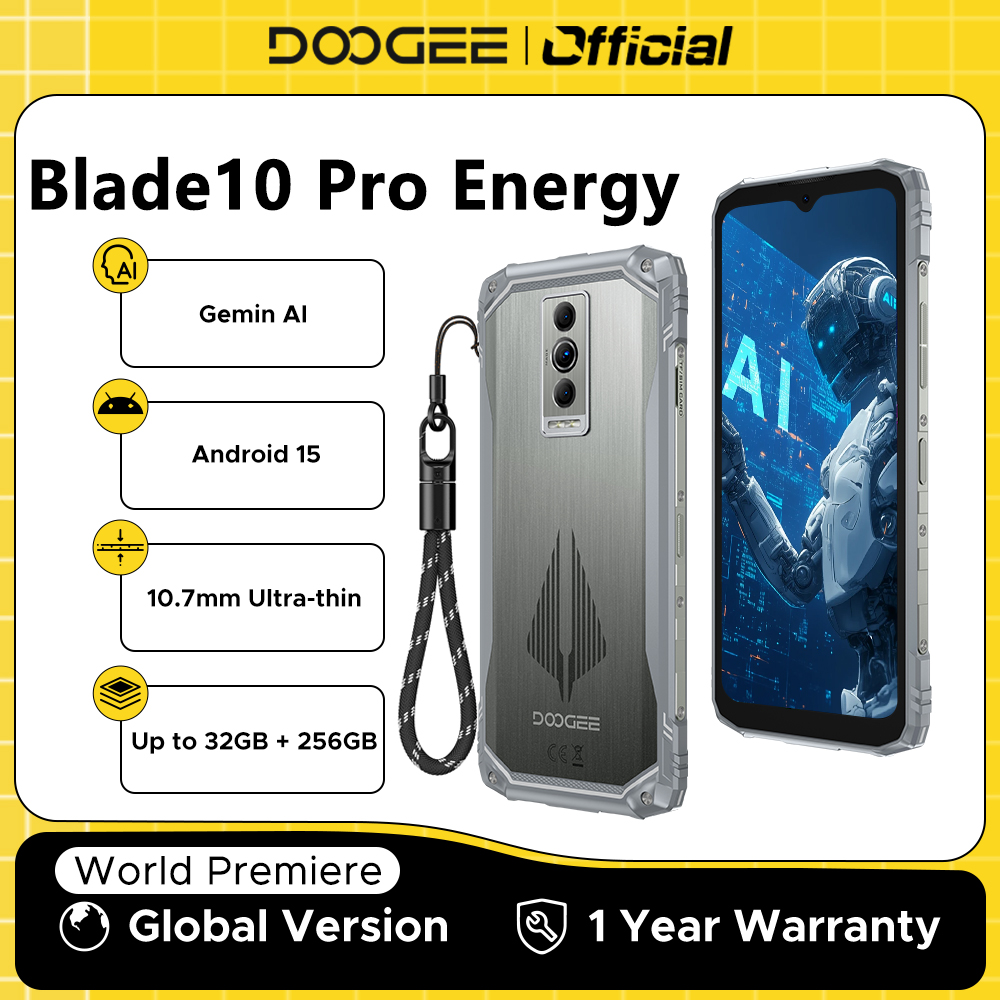 Maximiza tu productividad y resistencia diaria con este smartphone ultradelgado pero indestructible: el DOOGEE BLADE10 PRO ENERGY combina durabilidad extrema, rendimiento fluido y batería de larga duración para aventuras y trabajo sin límites.