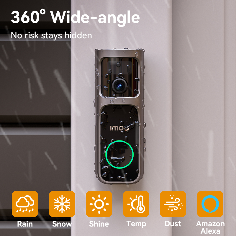 Maximiza la seguridad en tu hogar con un dispositivo inteligente que supera las expectativas: el timbre IMOU 4K VIDEO DOORBELL 3 ofrece detección precisa de personas y paquetes, una vista panorámica de 360 grados y comunicación bidireccional, garantizando protección avanzada a un valor excepcional.
