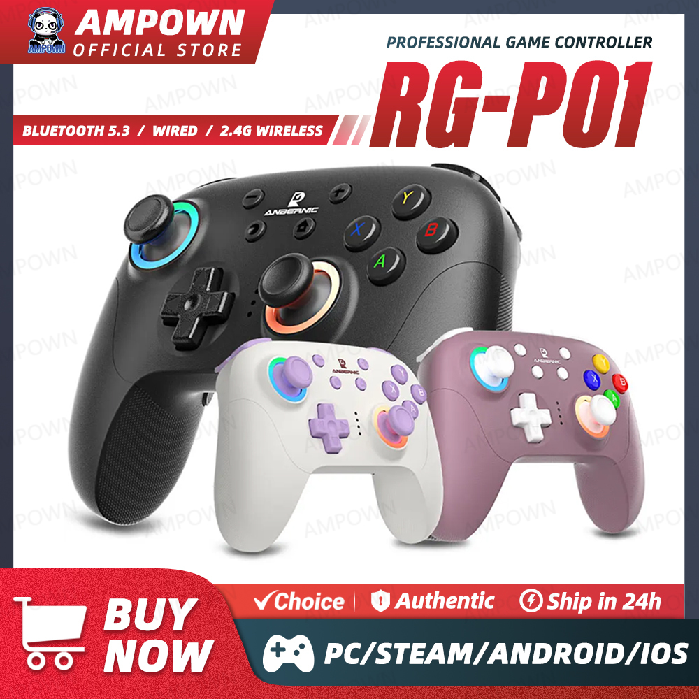 Domina cada juego con precisión absoluta: El mando ANBERNIC RG P01 te ofrece gatillos Hall, macros personalizables y luces RGB hipnóticas para Switch, PC y móviles, asegurando una ventaja competitiva sin igual en cualquier plataforma.